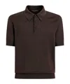 Dolce & Gabbana Brown Polo In Cotton Short-sleeves In Black