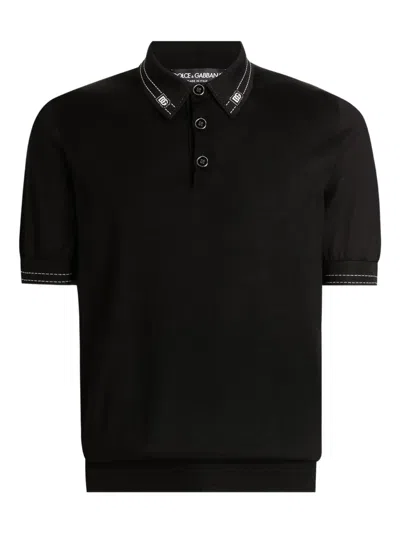 Dolce & Gabbana Short-sleeve Polo Shirt In Animal Print