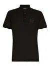 Dolce & Gabbana Chest Embroidered-logo Polo T-shirt In Black