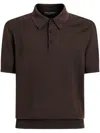 Dolce & Gabbana Brown Polo In Cotton Short-sleeves In Brown