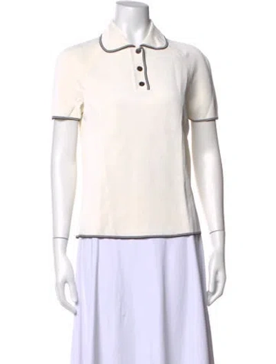 Pre-owned Dolce & Gabbana Short Sleeve Polo In White