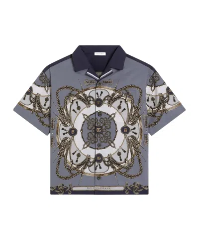DOLCE & GABBANA DOLCE  GABBANA KIDS PRINTED SHORT-SLEEVE SHIRT