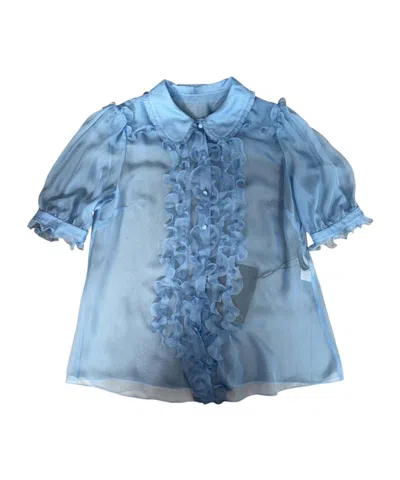 Dolce & Gabbana Short Sleeve Shirt In Blue