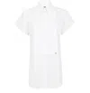 Dolce & Gabbana Short-sleeve Tuxedo Shirt In White