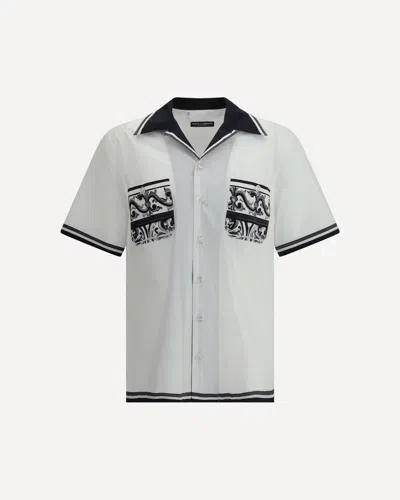 Dolce & Gabbana Men Short-sleeve Shirt In White