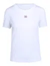 Dolce & Gabbana Short Sleeve Shirt With Logo In White