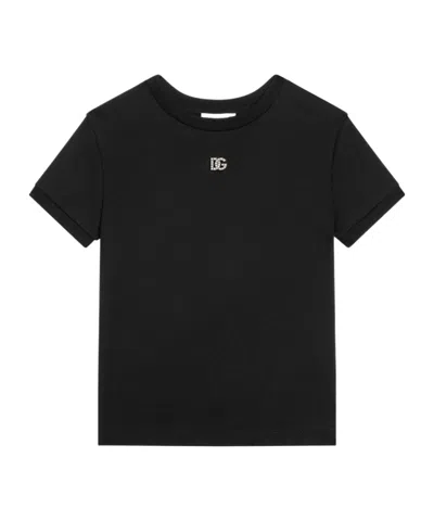 Dolce & Gabbana Kids' Short Sleeve T-shirt In Black