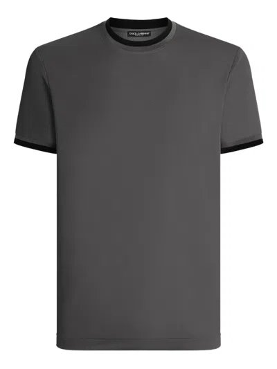 Dolce & Gabbana Short Sleeve T-shirt In Gray