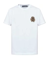 Dolce & Gabbana Cotton T-shirt With Crest Embellishment In White