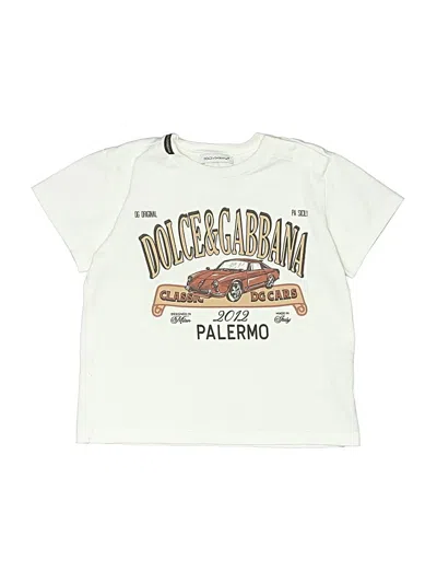 Pre-owned Dolce & Gabbana Kids' Short Sleeve T-shirt In White