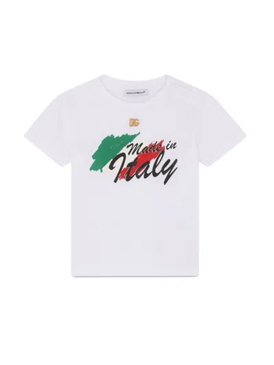 Dolce & Gabbana Babies' Short Sleeve T-shirt In White