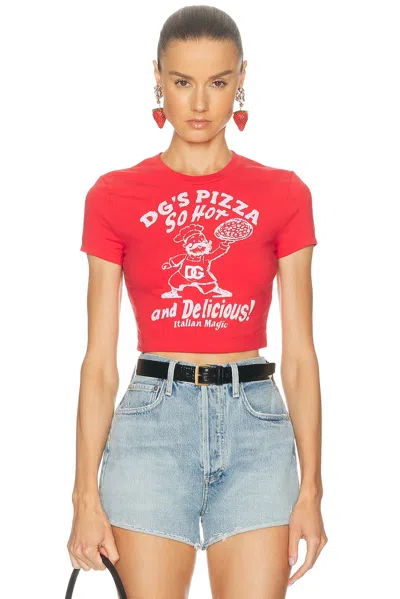 Dolce & Gabbana Short Sleeve Top In Red
