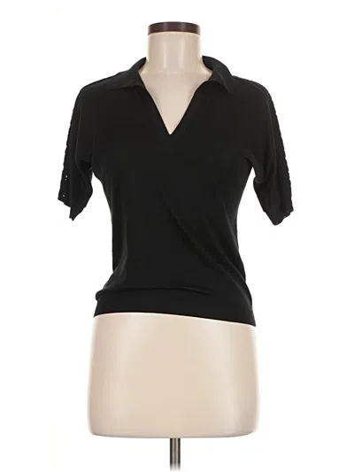 Pre-owned Dolce & Gabbana Short Sleeve Top Black V-neck Tops