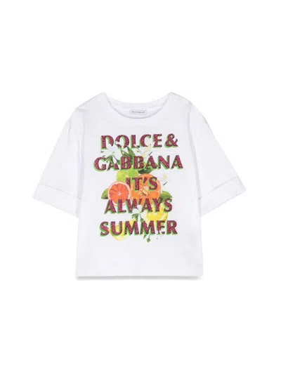 Dolce & Gabbana Short Sleeve T-shirt In White