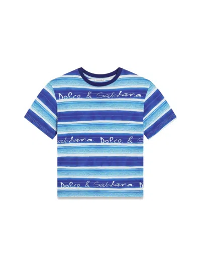 Dolce & Gabbana Short Sleeve T-shirt In Blue