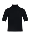 Dolce & Gabbana Short-sleeve Turtleneck Sweater In Black