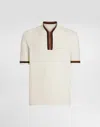 Dolce & Gabbana Sweater Cotton Blend Contrast Trim In White