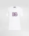 Dolce & Gabbana Majolica Print Dg Logo T-shirt In White