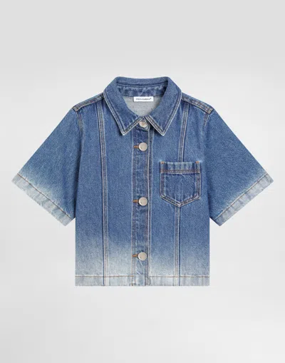 Dolce & Gabbana Short-sleeved Denim Shirt