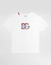 Dolce & Gabbana White T-shirt For Girl With Dg Logo In White