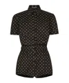 Dolce & Gabbana Polka-dot Jumpsuit In Black