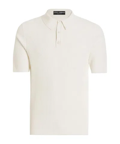 DOLCE & GABBANA DOLCE  GABBANA SHORT-SLEEVED KNITTED POLO SHIRT