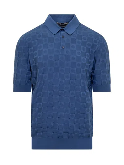 Dolce & Gabbana Short-sleeved Polo In Blue