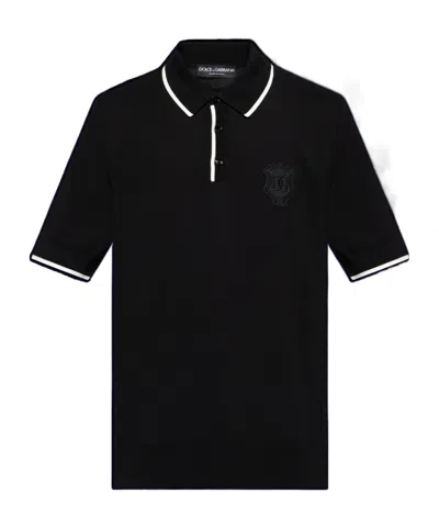 DOLCE & GABBANA DOLCE  GABBANA DG LOGO EMBROIDERED POLO SHIRT