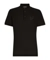 Dolce & Gabbana Chest Embroidered-logo Polo T-shirt In Black