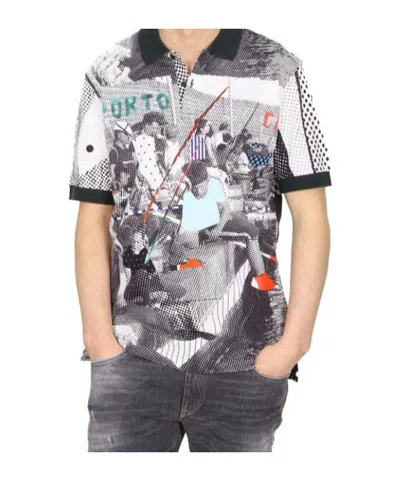 Dolce & Gabbana Short-sleeved Polo Shirt In Gray