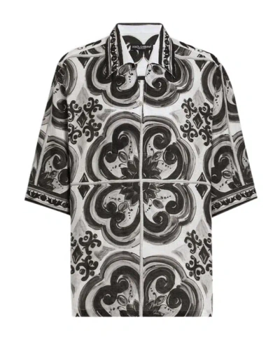DOLCE & GABBANA MAJOLICA-PRINT SHIRT