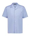 Dolce & Gabbana Revere-collar Pocket Shirt In Blue