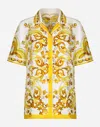 Dolce & Gabbana Majolica Short-sleeved Shirt In Print