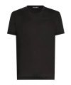 Dolce & Gabbana Short-sleeved Silk T-shirt In Black