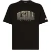 Dolce & Gabbana Black T-shirt With Logo Lettering Print In Black