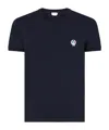 Dolce & Gabbana Tricolor Logo Stretch Cotton T-shirt In Black