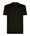 Dolce & Gabbana Short-sleeved Silk T-shirt In Black