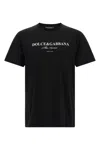Dolce & Gabbana Graphic Crew Neck T-shirt With Short Sleeves In Black