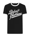 Dolce & Gabbana Round Neck T-shirt In Cotton In Black