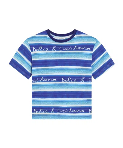 DOLCE & GABBANA DOLCE  GABBANA KIDS PRINTED CREWNECK T-SHIRT