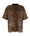 Dolce & Gabbana Cotton Crew-neck T-shirt In Brown