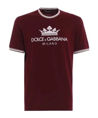 Dolce & Gabbana Short-sleeved T-shirt In Brown