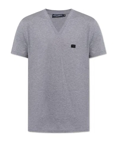 Dolce & Gabbana Short-sleeved T-shirt In Gray