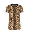 Dolce & Gabbana Short-sleeved Leopard-print Jersey T-shirt In Nude