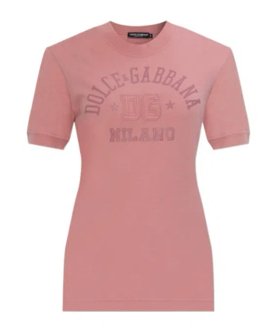 Dolce & Gabbana Short-sleeved T-shirt In Pink