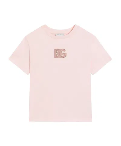 Dolce & Gabbana Kids' Short-sleeved T-shirt In Pink