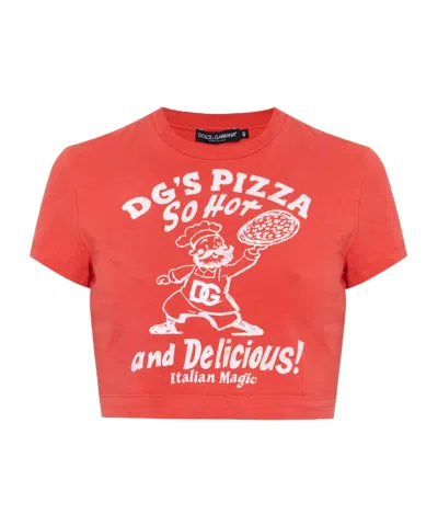 Dolce & Gabbana Short-sleeved T-shirt In Red