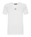 Dolce & Gabbana White Jersey Dg Logo Plate T-shirt In White