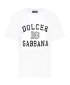 Dolce & Gabbana Jersey T-shirt With Dolce&gabbana Logo Embroidery And Lettering In White