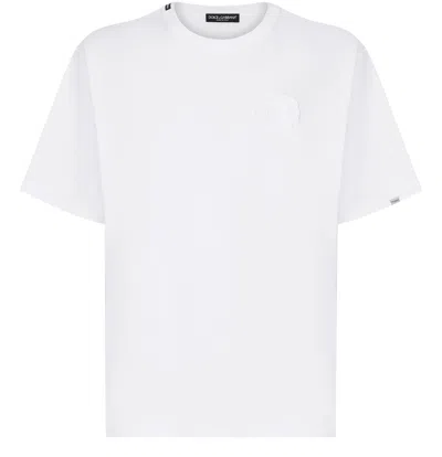 Dolce & Gabbana Cotton Crew-neck T-shirt In White
